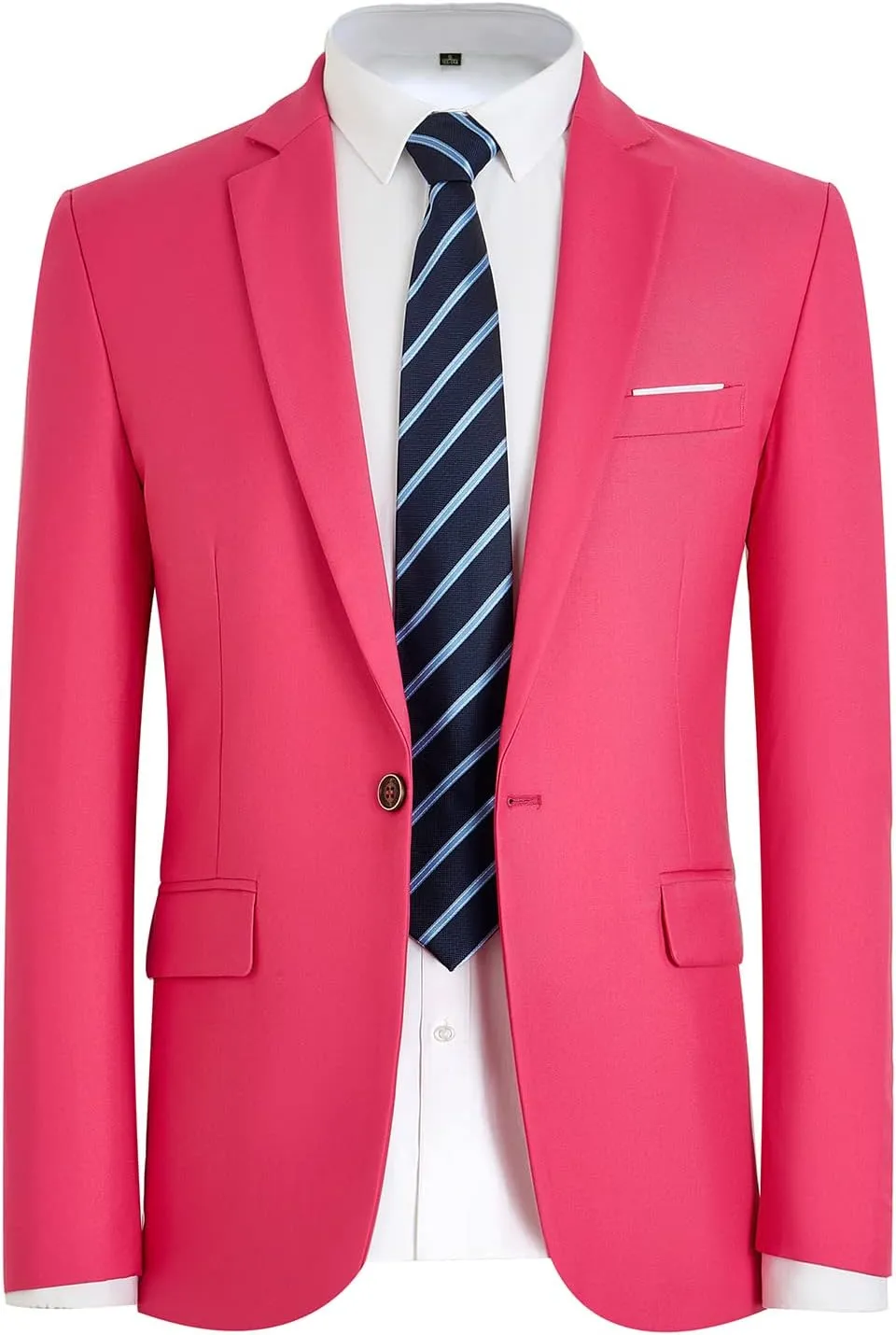 Men's Suits Slim Fit 2-Piece Notched Lapel 1 Button Formal Dress Suit Jacket Blazer Pants Set