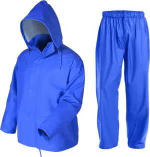 Men's Workwear Rain Suit - Hi Vis Waterproof Jacket&Pants 3-piece Set, Foul Weather Gear for Safety