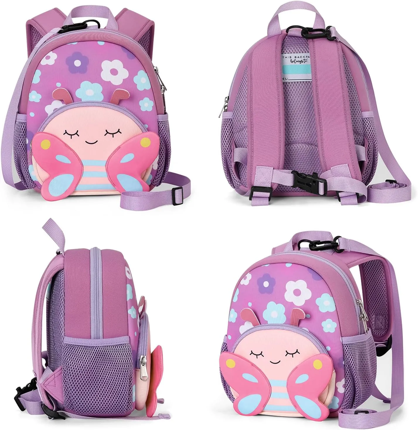 mibasies Backpack Leash for Toddlers 1-3: Baby Backpack with Leash for Boys Girls - Butterfly Backpack - 9inch Mini