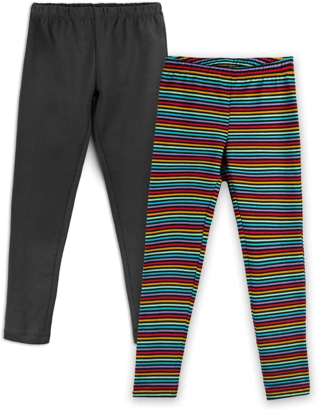 Mightly Girls' Leggings with Reinforced Knees | Organic Cotton Yoga Pants, Dance & Running Tights for Toddler&Kids Clothes