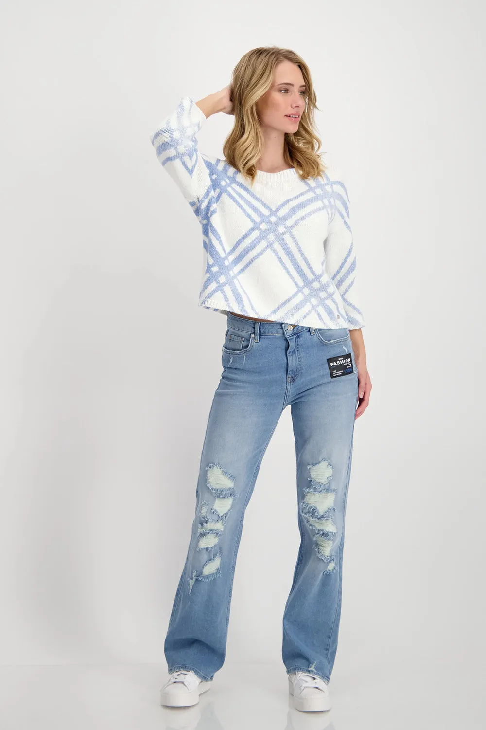 Monari Boat Neck Pullover 408418