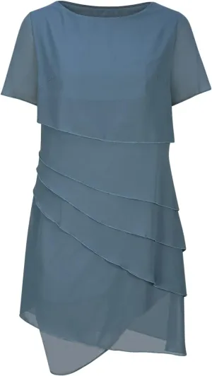 Mother of The Bride Dress for Wedding Summer Flowy Tiered Chiffon Ruffle Midi Evening Gown Mother Groom Dresses