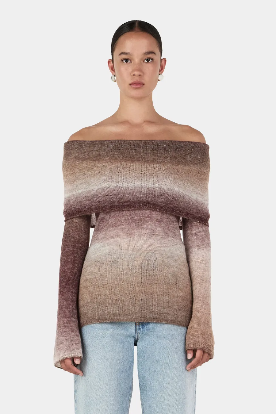 Naziree Knit Top Mocha Marle