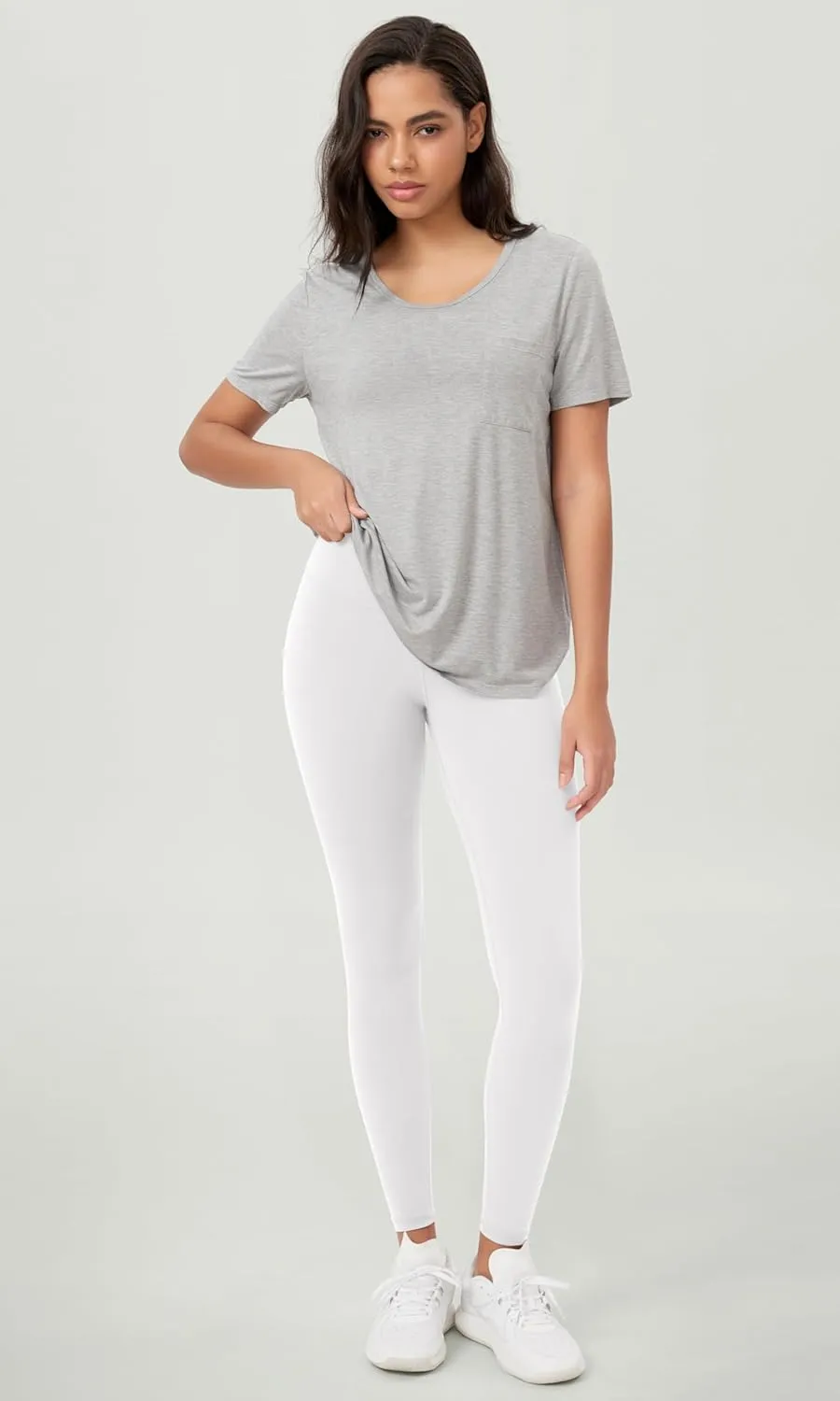 ODODOS Body-Hugging Workout Leggings with Back Pocket for Women, 25" /28" High Waist Yoga Pants