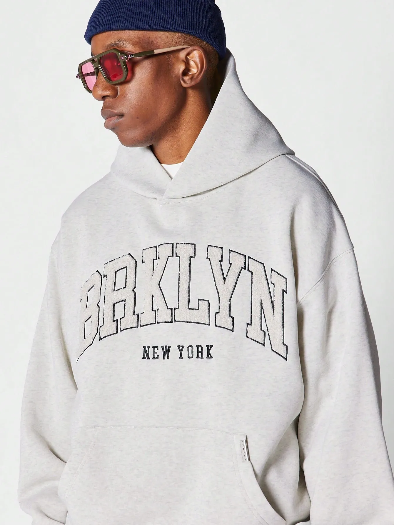 Overhead Hoodie With Front Toweling Print