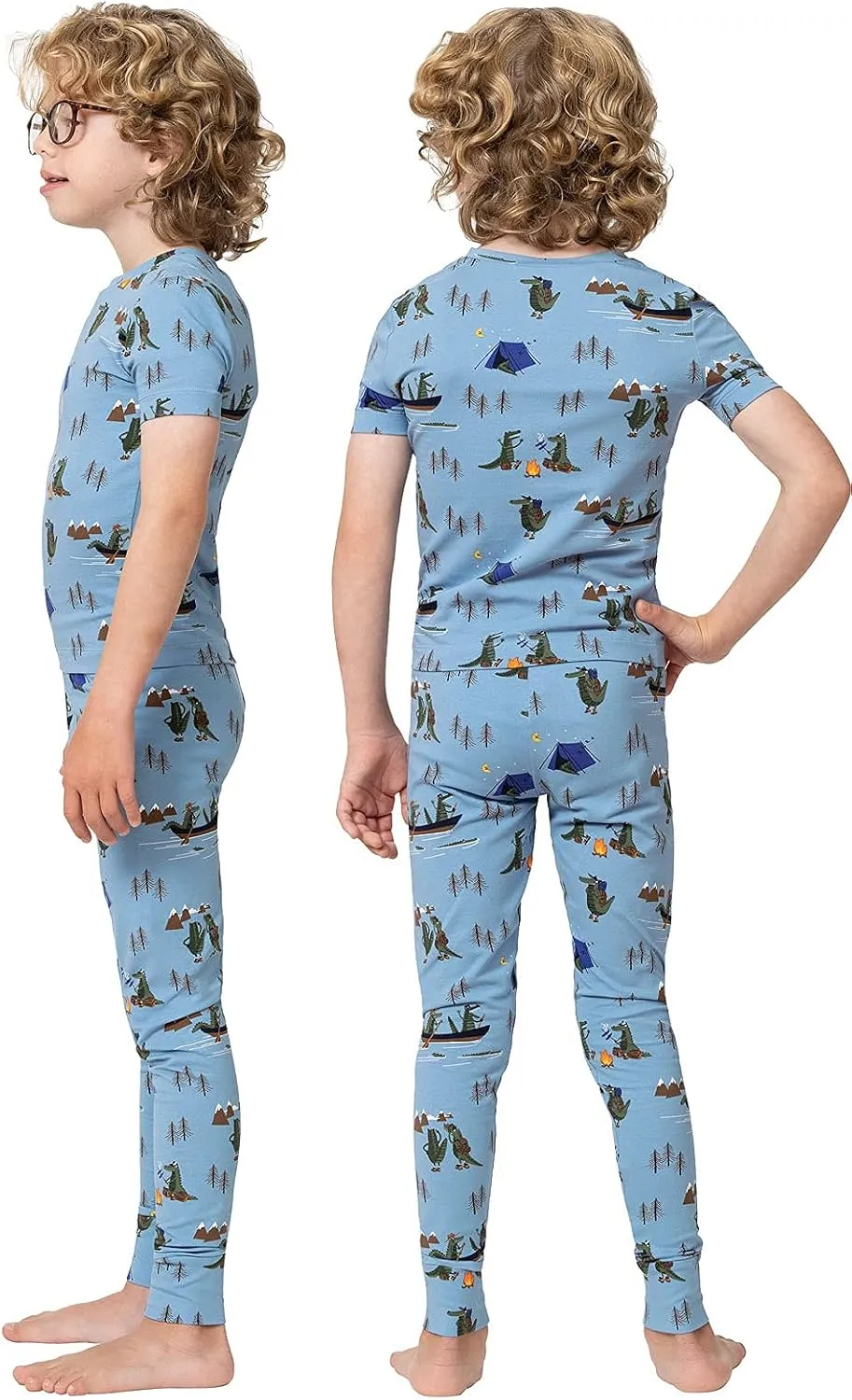 PajamaGram Snug Fit Kids PJs Boy Pajamas and Girl Pajamas Kids Cotton Pajama Short Sleeve Youth Pajama