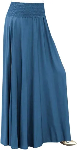 Pleated Skirt for Women, Womens Fashion Elastic Waist Solid Color Vintage A-line Loose Long Maxi Skirts