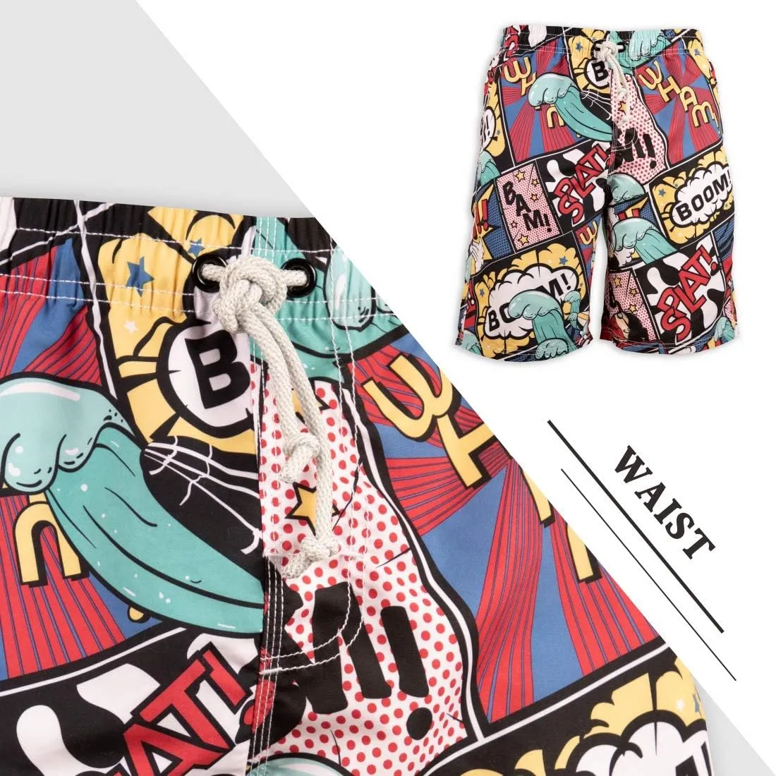 PREFER TO LIFE Men's Board Shorts, Quick Dry Swimwear Beach Holiday Party Bermuda Swim Big Pants 