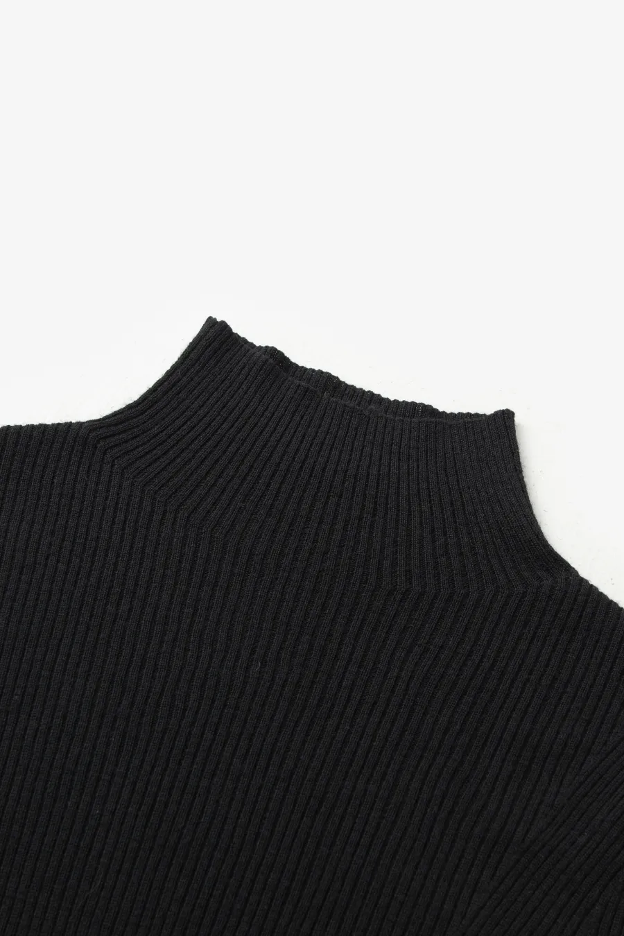 Pure Wool Layering Sweater Black