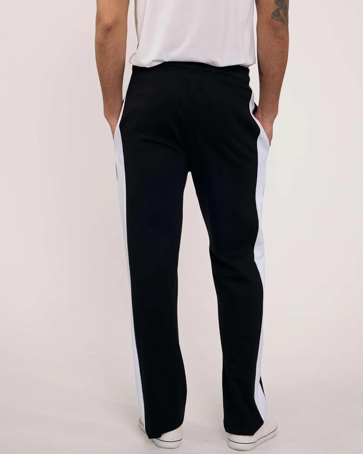 Real Essentials 3 Pack: Men's Tech Fleece Athletic Casual Open Bottom Sweatpants with Pockets (Available in Big & Tall)