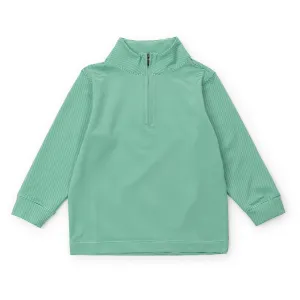 Sam Performance Pullover - Green and White Stripe