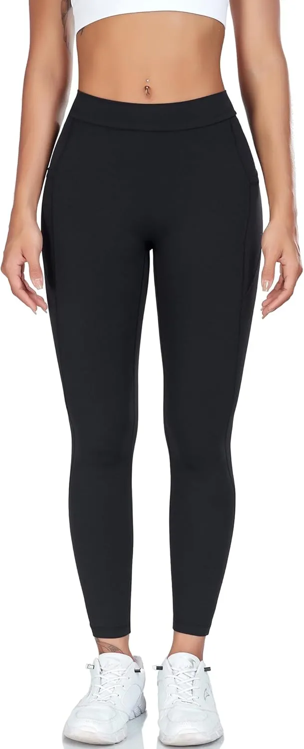 Scrunch Butt Lifting V Back Leggings for Women with Pockets Buttery Soft High Waist Booty Workout Yoga Pants