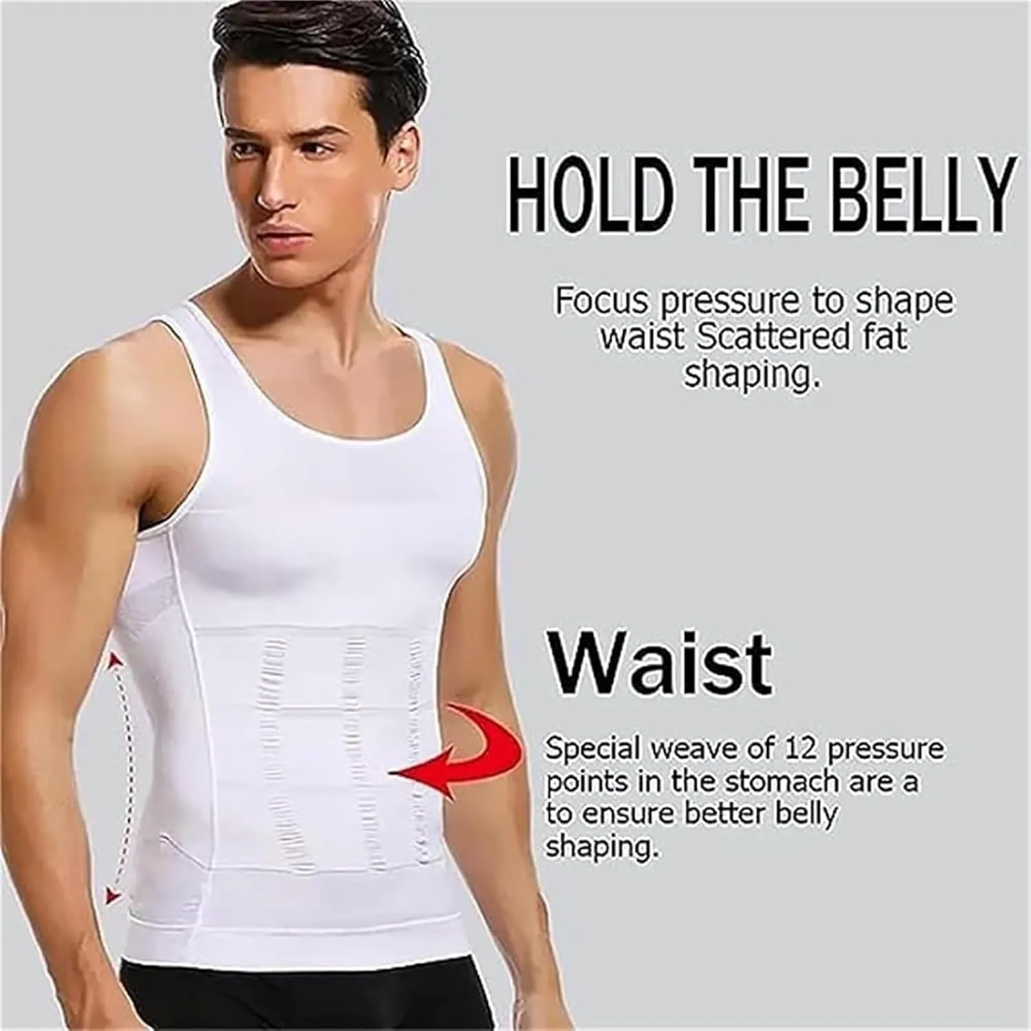 Shaperluv Tank 2.0 Men's, Mens A Shirts Tank Undershirts, Mens Compression Tank Top, Mens Body Shaper Slimming Vest