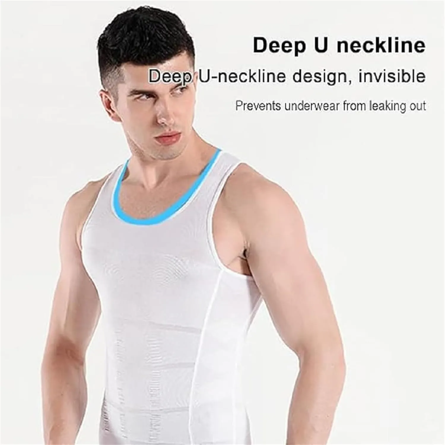 Shaperluv Tank 2.0 Men's, Mens A Shirts Tank Undershirts, Mens Compression Tank Top, Mens Body Shaper Slimming Vest