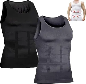 Shaperluv Tank 2.0 Men's, Mens A Shirts Tank Undershirts, Mens Compression Tank Top, Mens Body Shaper Slimming Vest