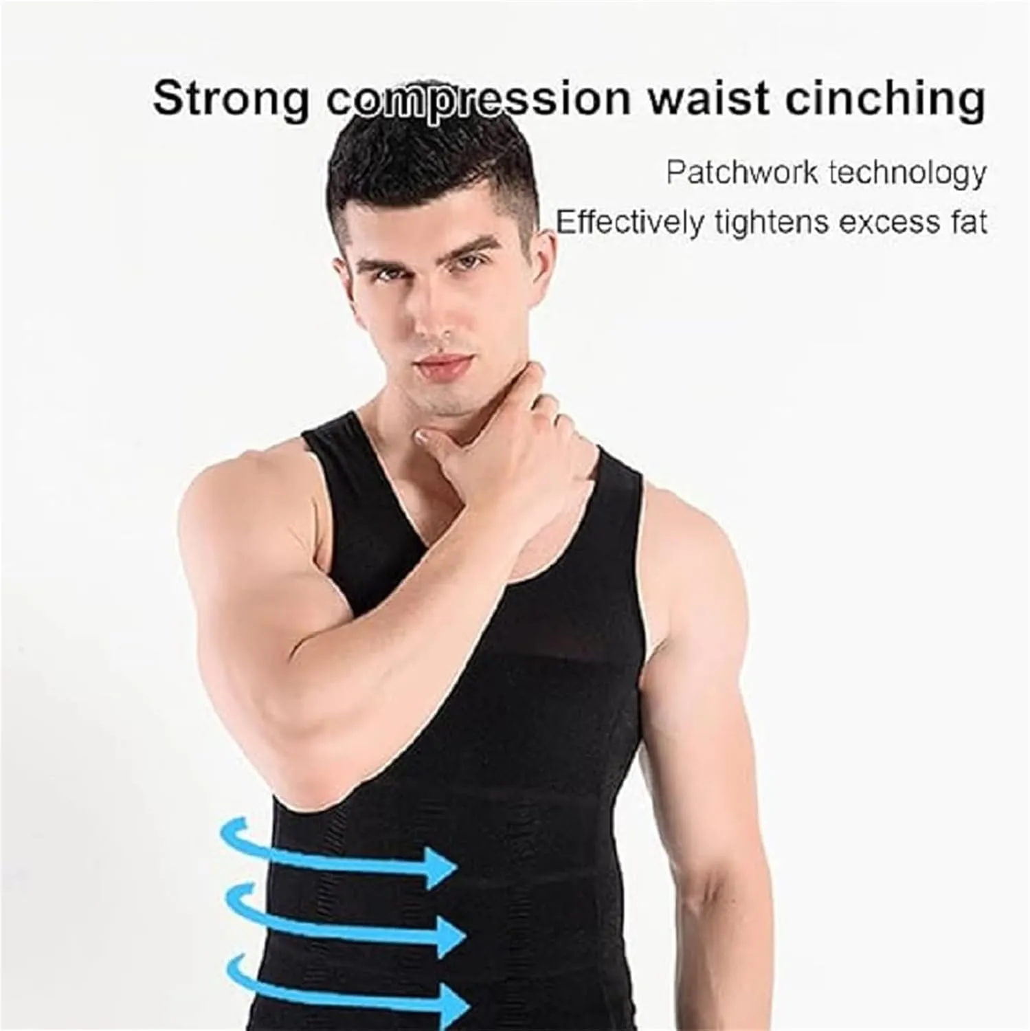 Shaperluv Tank 2.0 Men's, Mens A Shirts Tank Undershirts, Mens Compression Tank Top, Mens Body Shaper Slimming Vest