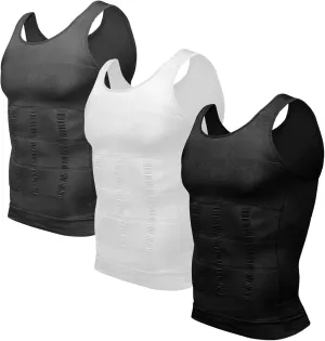 Shaperluv Tank 2.0 Men's, Mens A Shirts Tank Undershirts, Mens Compression Tank Top, Mens Body Shaper Slimming Vest