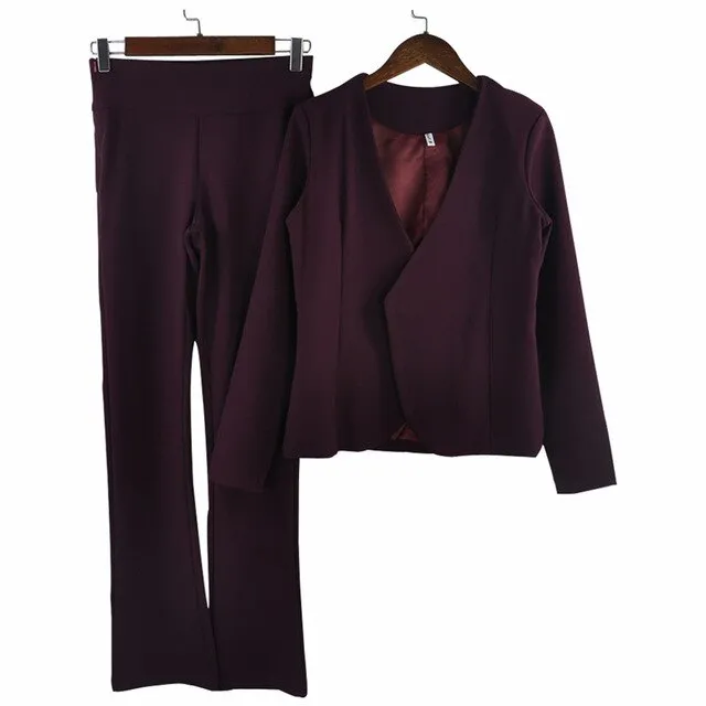 Shapewear Office Lady Suits  Professional Pants Suit
