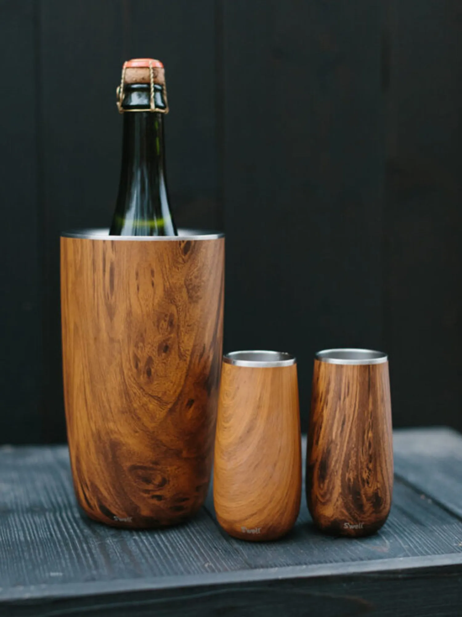 S'well Teakwood Wine Chiller