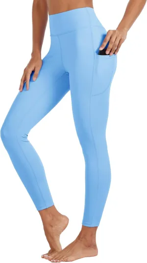 TACVASEN Women's Leggings with Pockets Tummy Control Workout High Waisted Athletic Buttery Soft Yoga Ankle Pants 25''