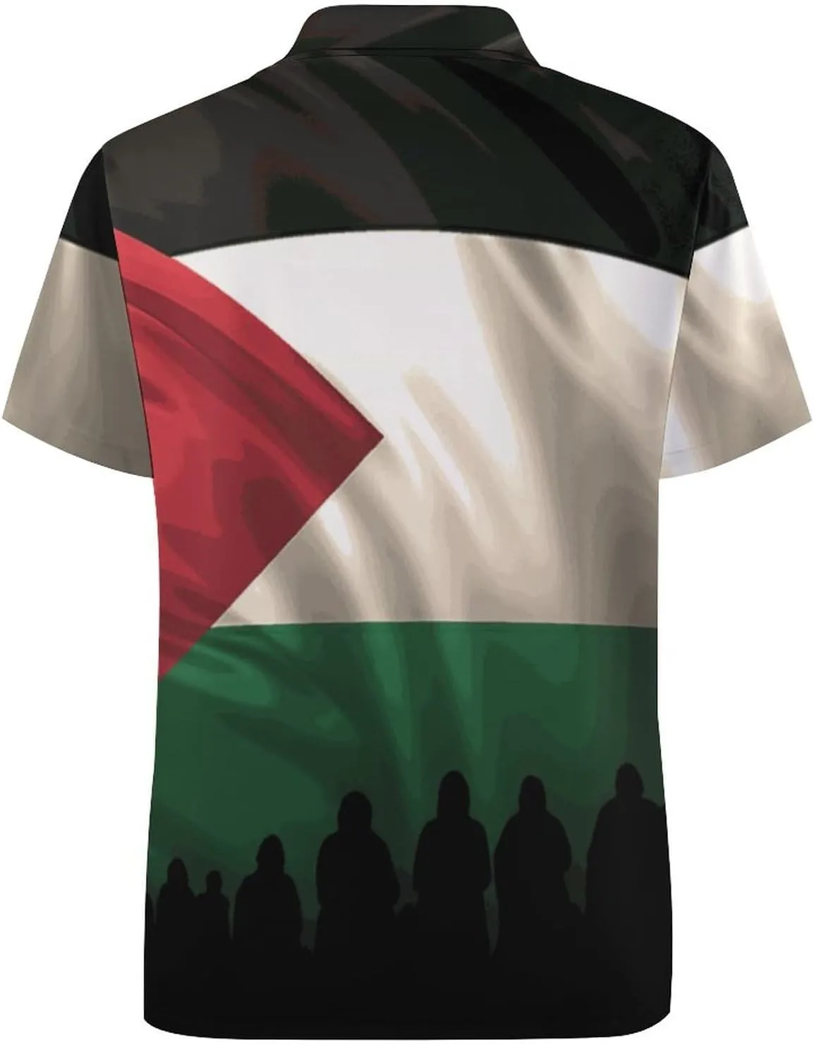 TAIZIYEAH Palestine Flag Long Sleeved Shirt Dress Womens Summer Cute Short Sleeve