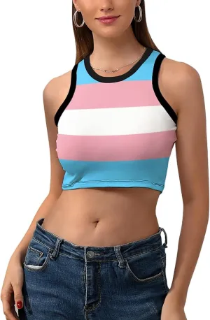 TAIZIYEAH Transgender Pride Flag Women's Sling Dress Womens Sundress Casual Summer Sexy Beach Clothes 2023