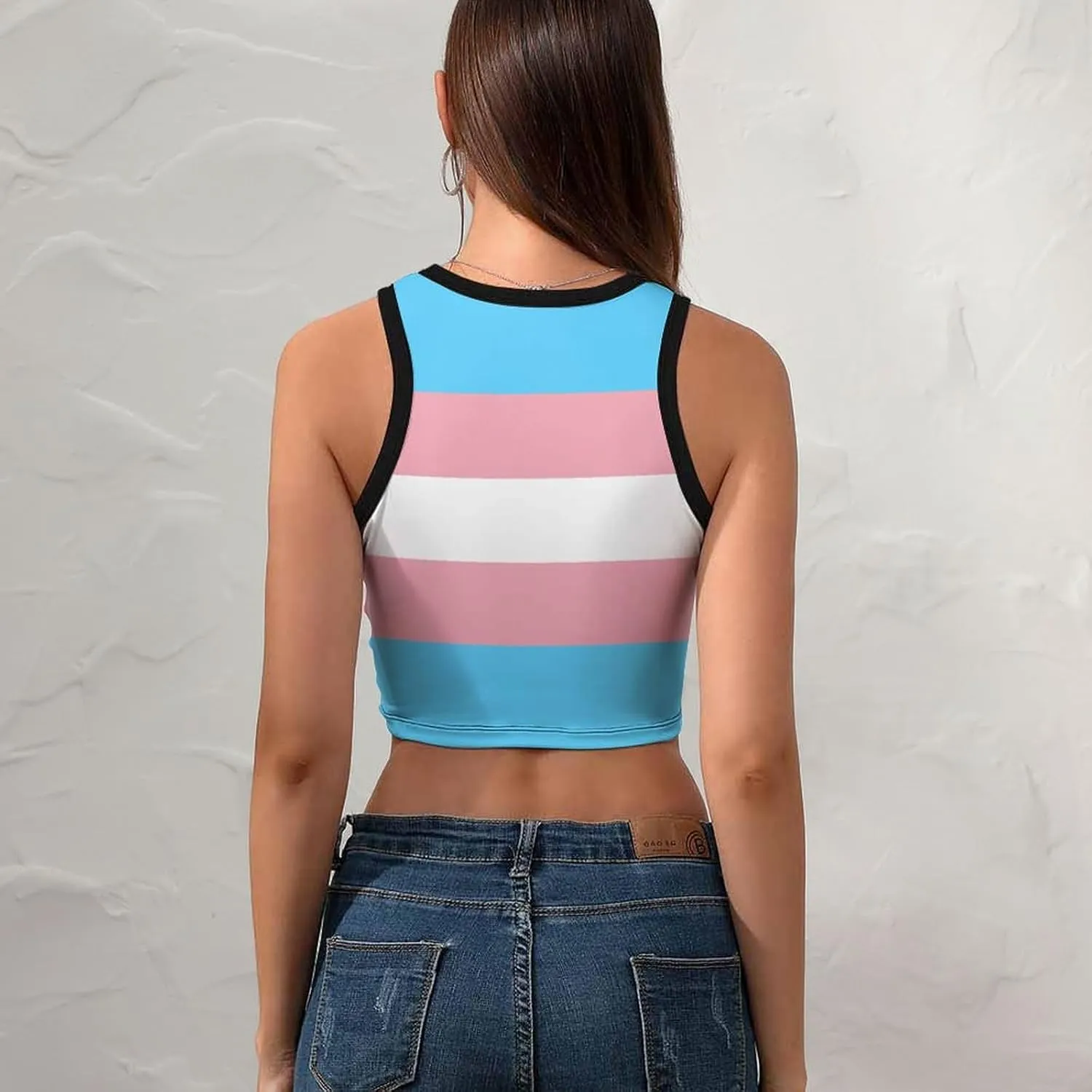 TAIZIYEAH Transgender Pride Flag Women's Sling Dress Womens Sundress Casual Summer Sexy Beach Clothes 2023