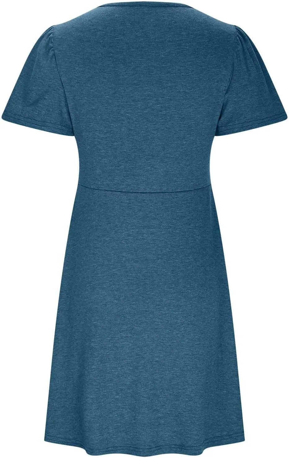 TARIENDY Casual Dresses for Women Summer V Neck Dress Comfy Fit Mini Dress Sexy Short Sleeve Dress Tunic Vacation Outfits
