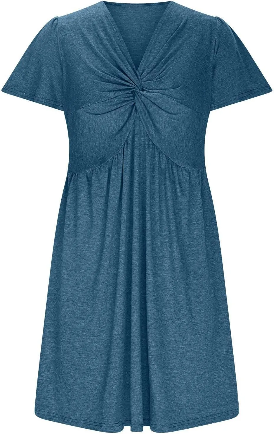 TARIENDY Casual Dresses for Women Summer V Neck Dress Comfy Fit Mini Dress Sexy Short Sleeve Dress Tunic Vacation Outfits