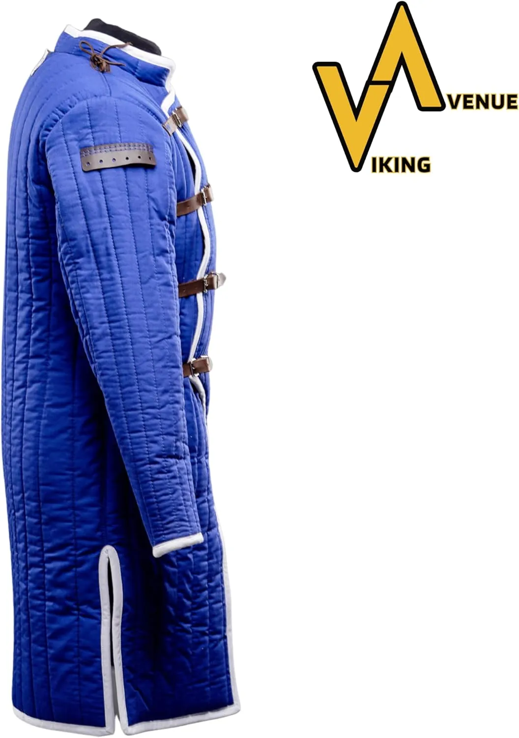 Thick Padded Full Sleeves Gambeson Coat Aketon Jacket Armor, Cotton Fabric | Historical Clothing
