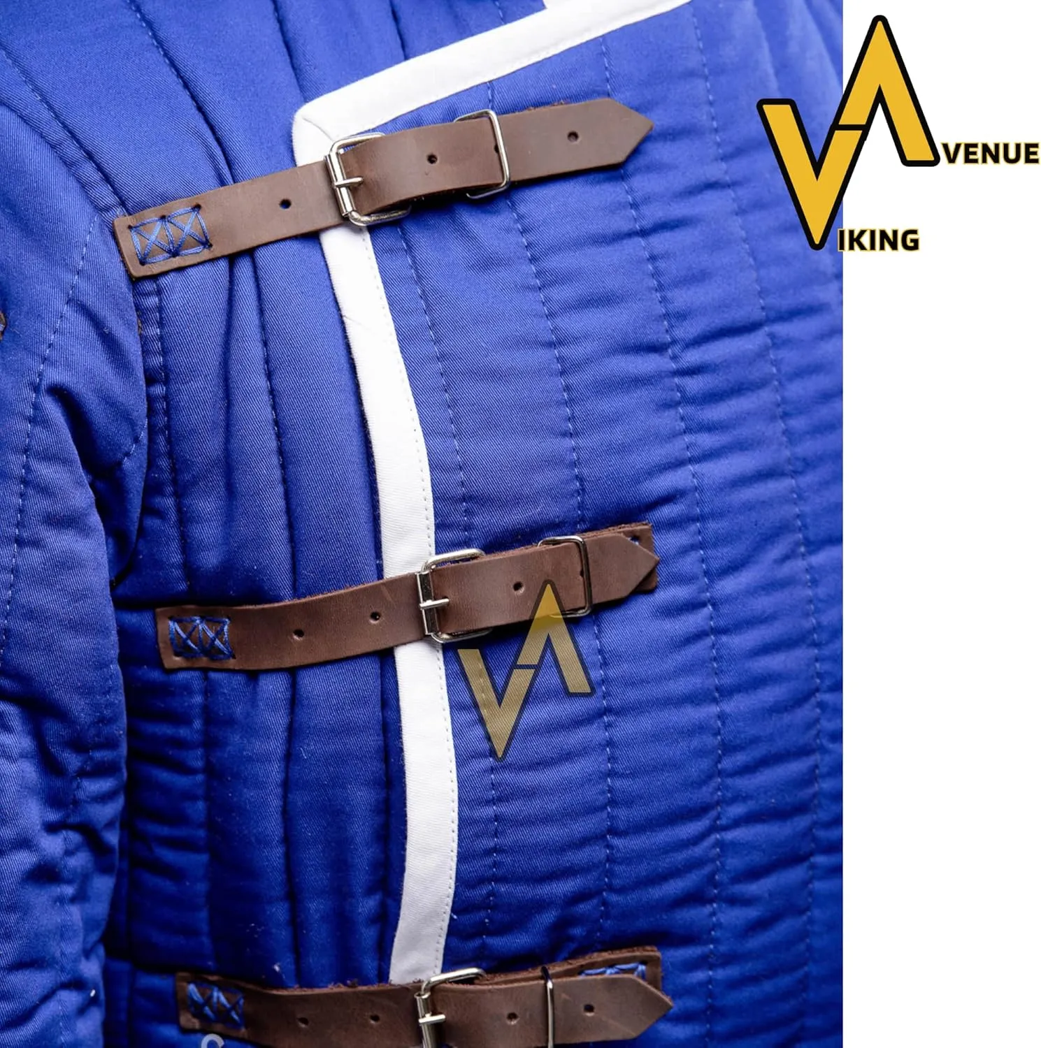 Thick Padded Full Sleeves Gambeson Coat Aketon Jacket Armor, Cotton Fabric | Historical Clothing