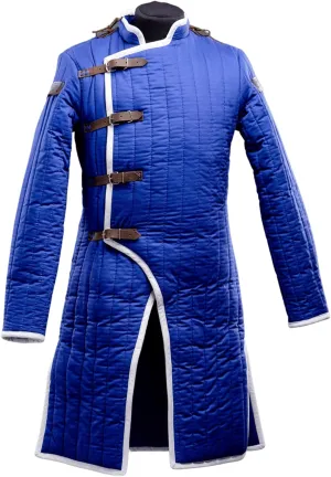 Thick Padded Full Sleeves Gambeson Coat Aketon Jacket Armor, Cotton Fabric | Historical Clothing
