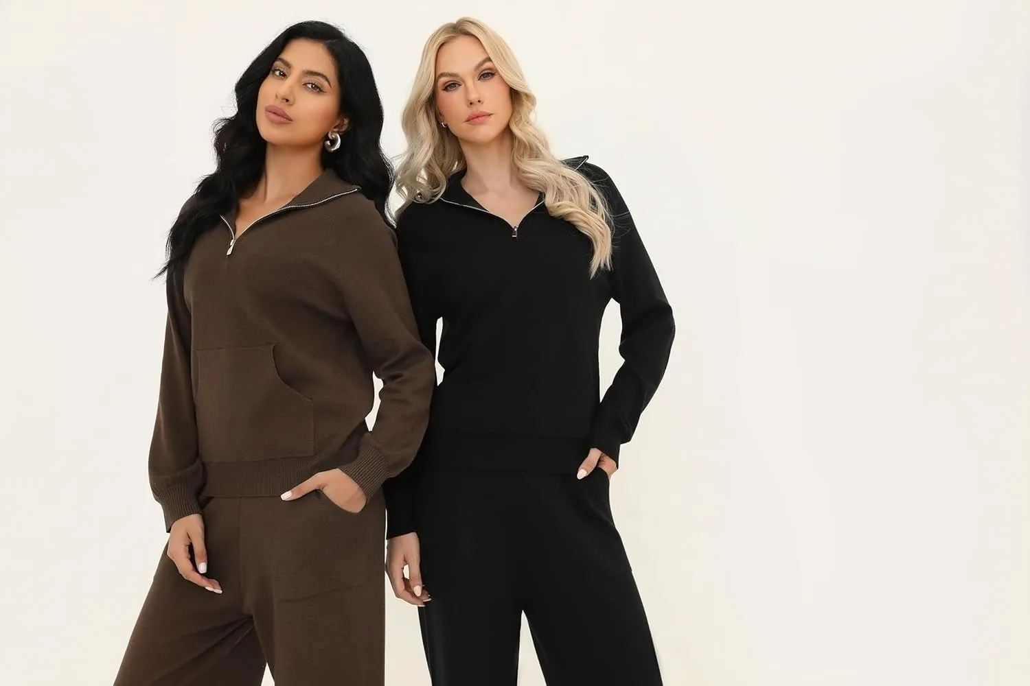 Totatuit 2 Piece Sweatsuits For Women Lounge Sets Travel Outfits Tracksuits Sweatshirt Wide Leg Sweatpants Matching Set