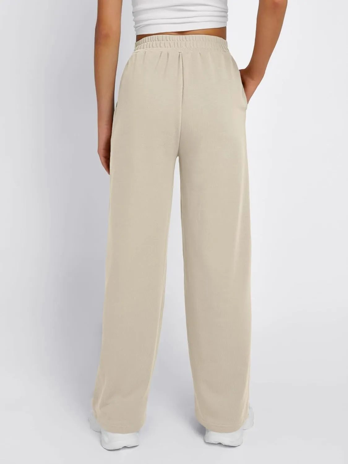 Trendy Queen Wide Leg Sweatpants Women Fashion High Waisted Baggy Flared Pants Athletic Joggers with Pockets 2025