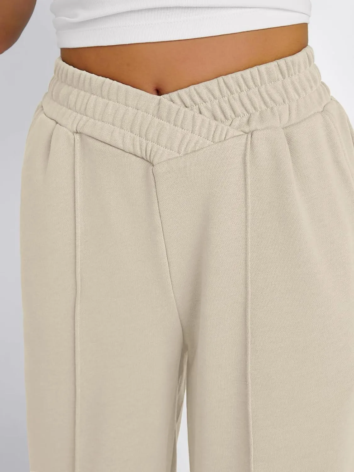 Trendy Queen Wide Leg Sweatpants Women Fashion High Waisted Baggy Flared Pants Athletic Joggers with Pockets 2025