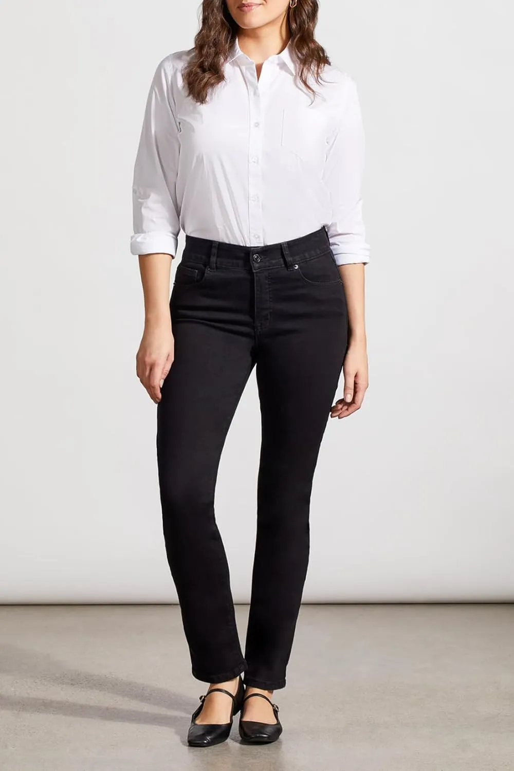 Tribal Women's Sophia Curvy Straight Fit Jeans (Regular, Plus and Petite Sizes)