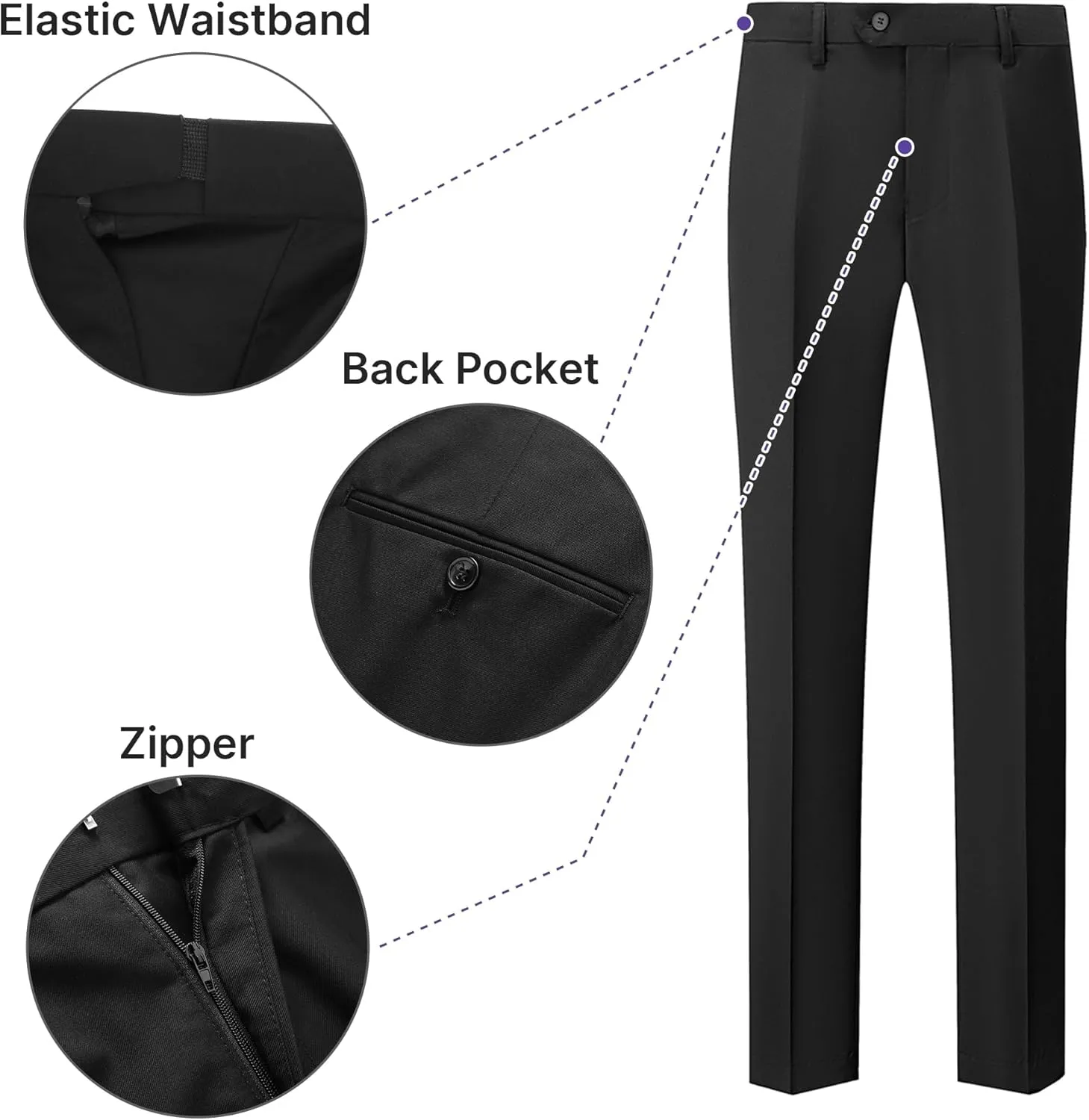 TRONSTORE Men's Velvet Suit Set Slim Fit 2 Piece Tuxedos Two Button Pattern Suit Jacket Pants Party Prom