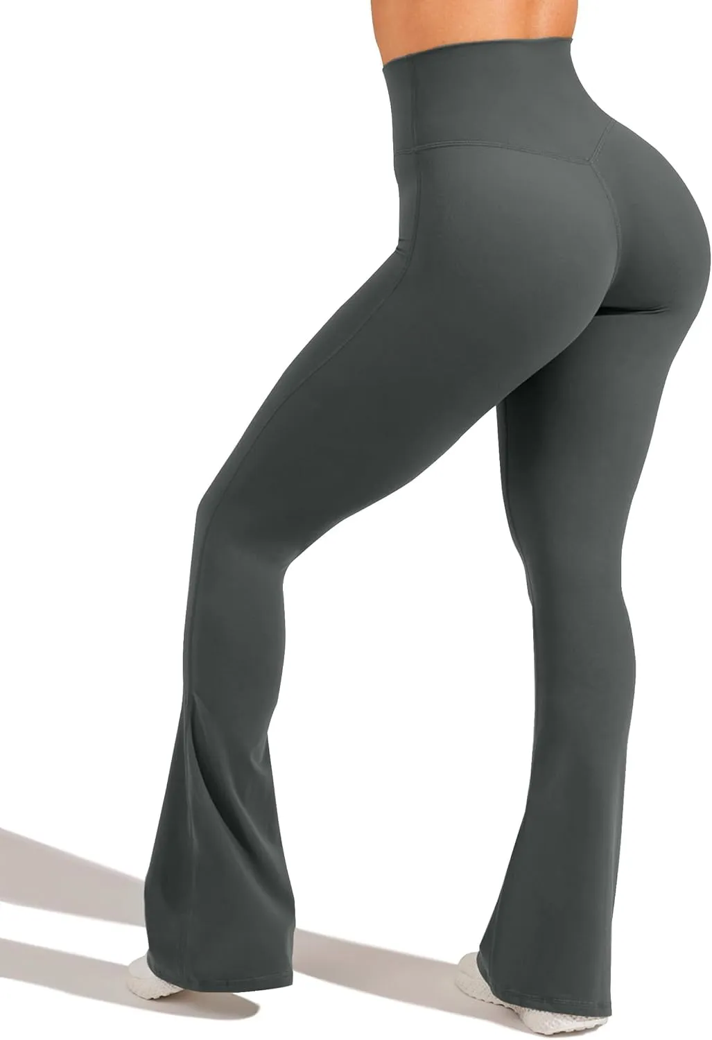 Unthewe High Waisted Flare Leggings for Women Tummy Control Butt Lifting Workout Yoga Wide Leg Pants