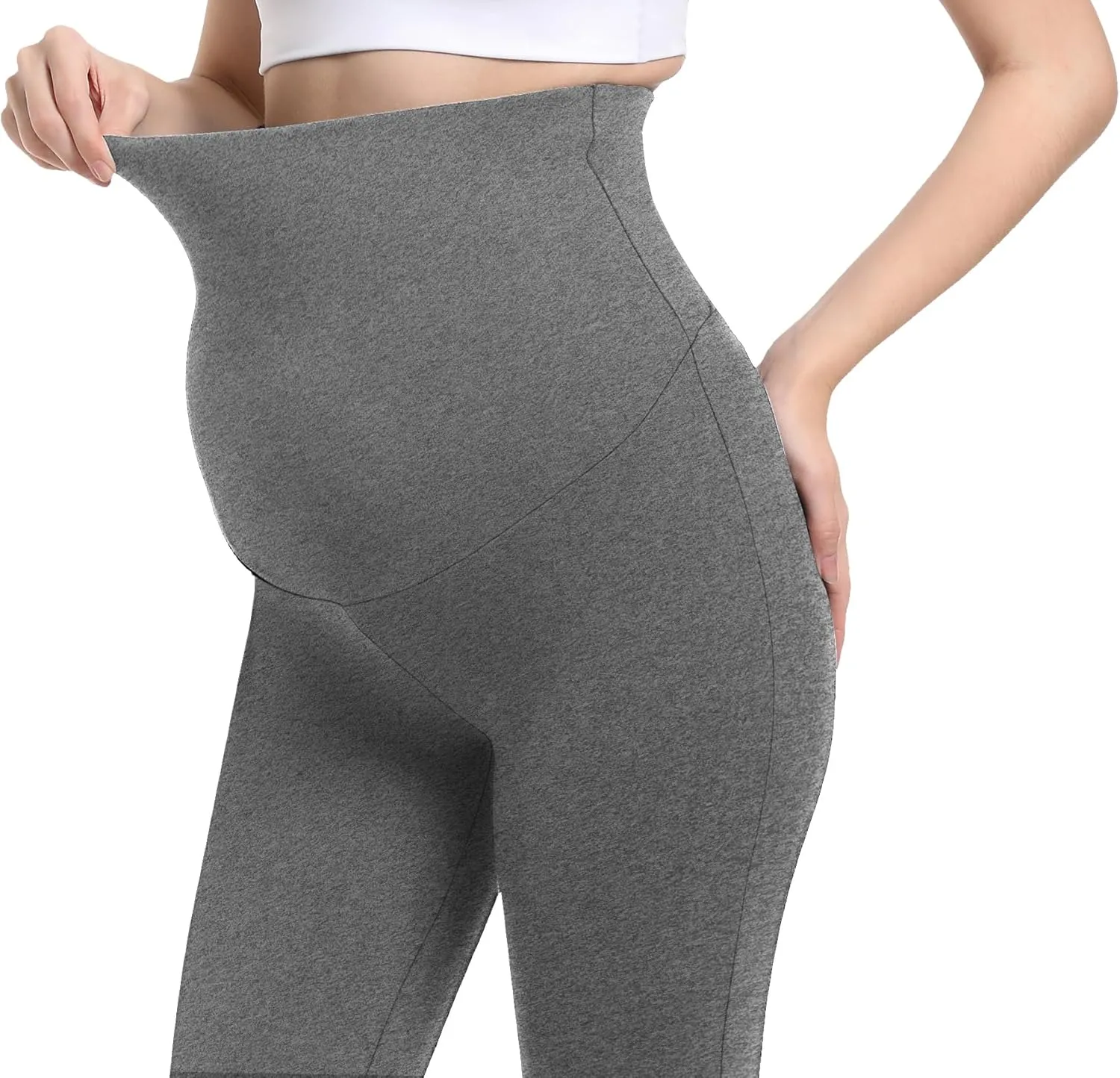 V VOCNI Women's Maternity Flare Leggings Over The Belly Bootcut Bell Bottom Pregnancy Leggings Lounge Yoga Pants