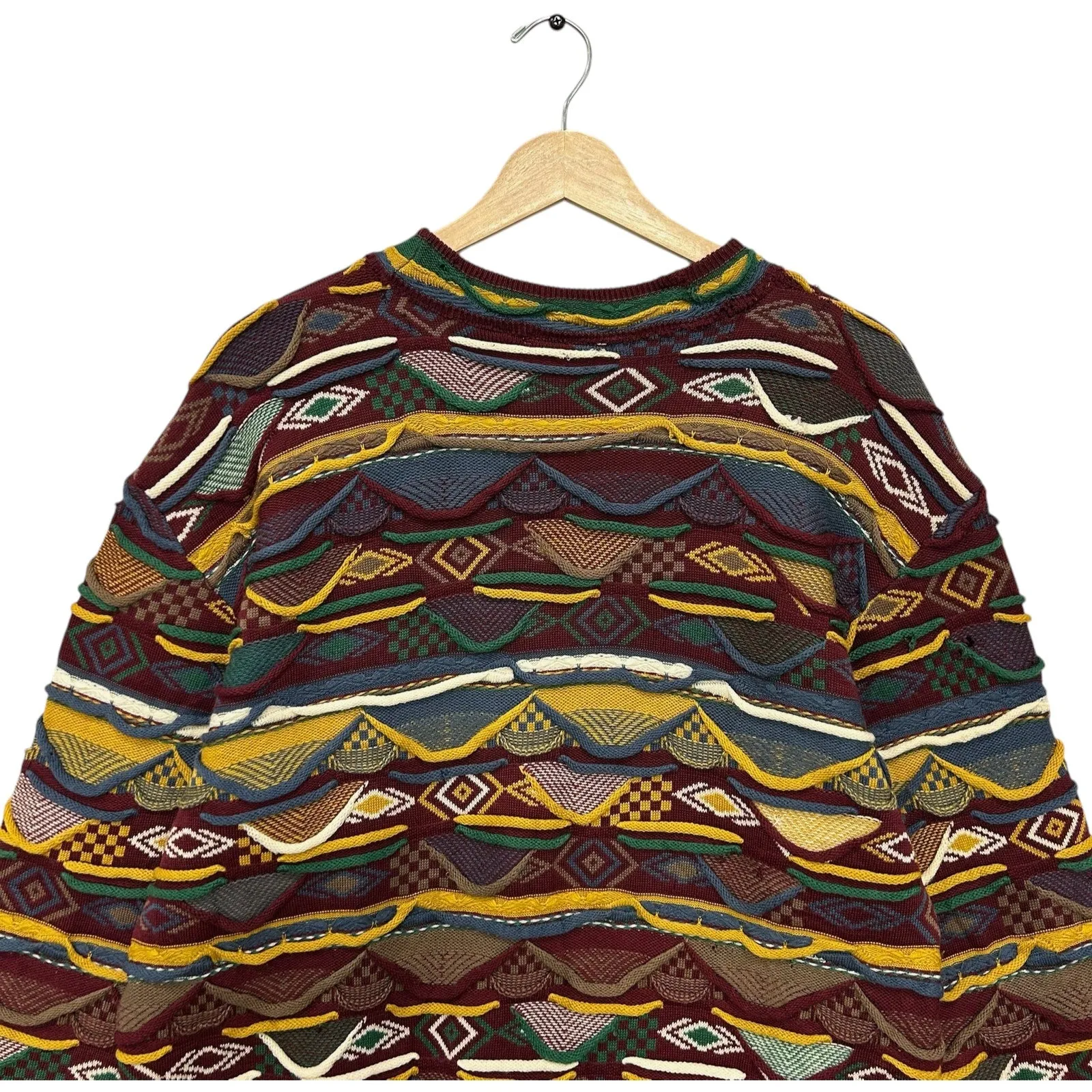 Vintage Meeroo Wool 3D Knit Sweater 90s
