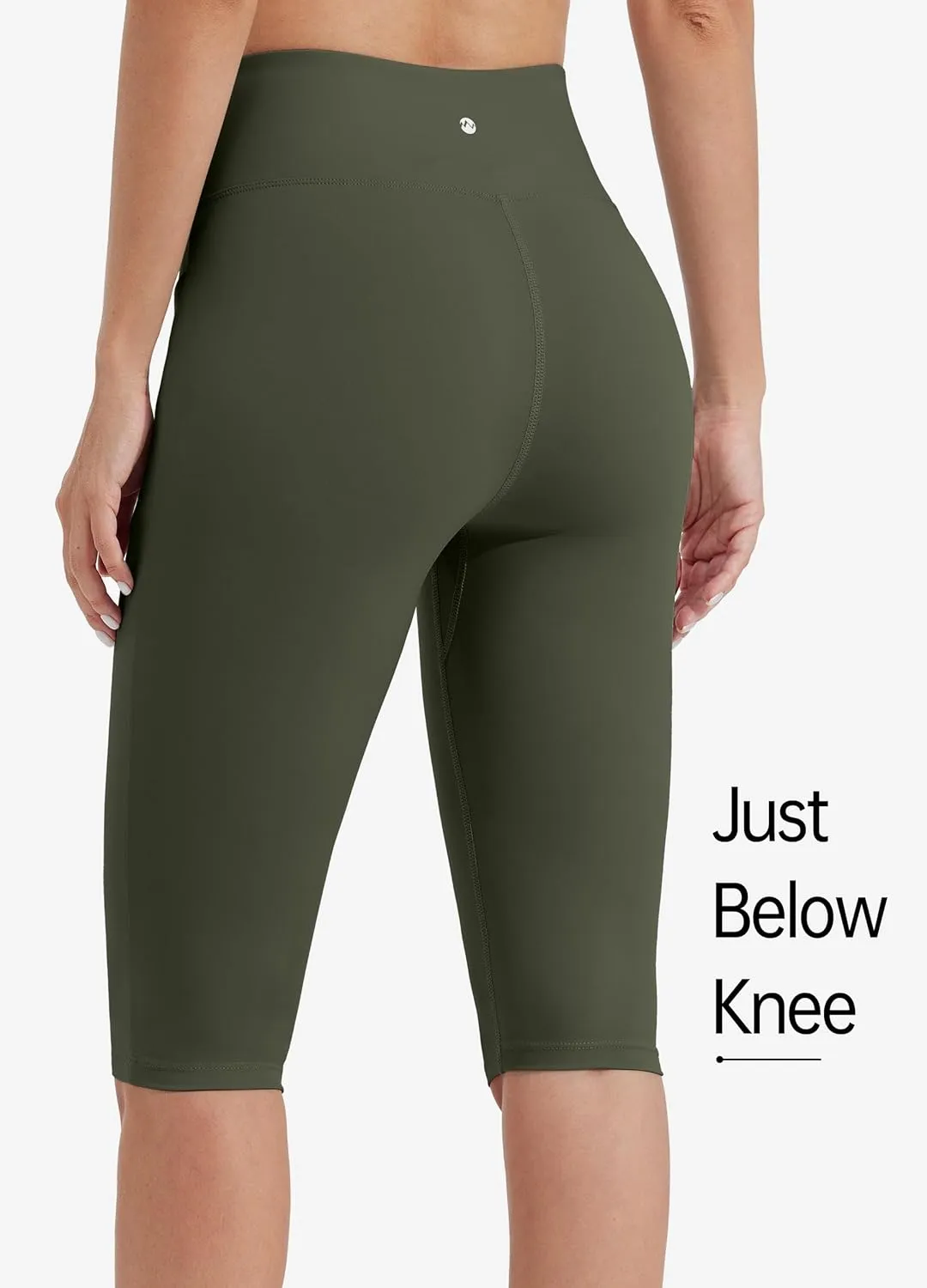 Willit Women's Knee Length Leggings Capri with Pockets High Waisted Exercise Capris Pants for Summer Yoga Workout