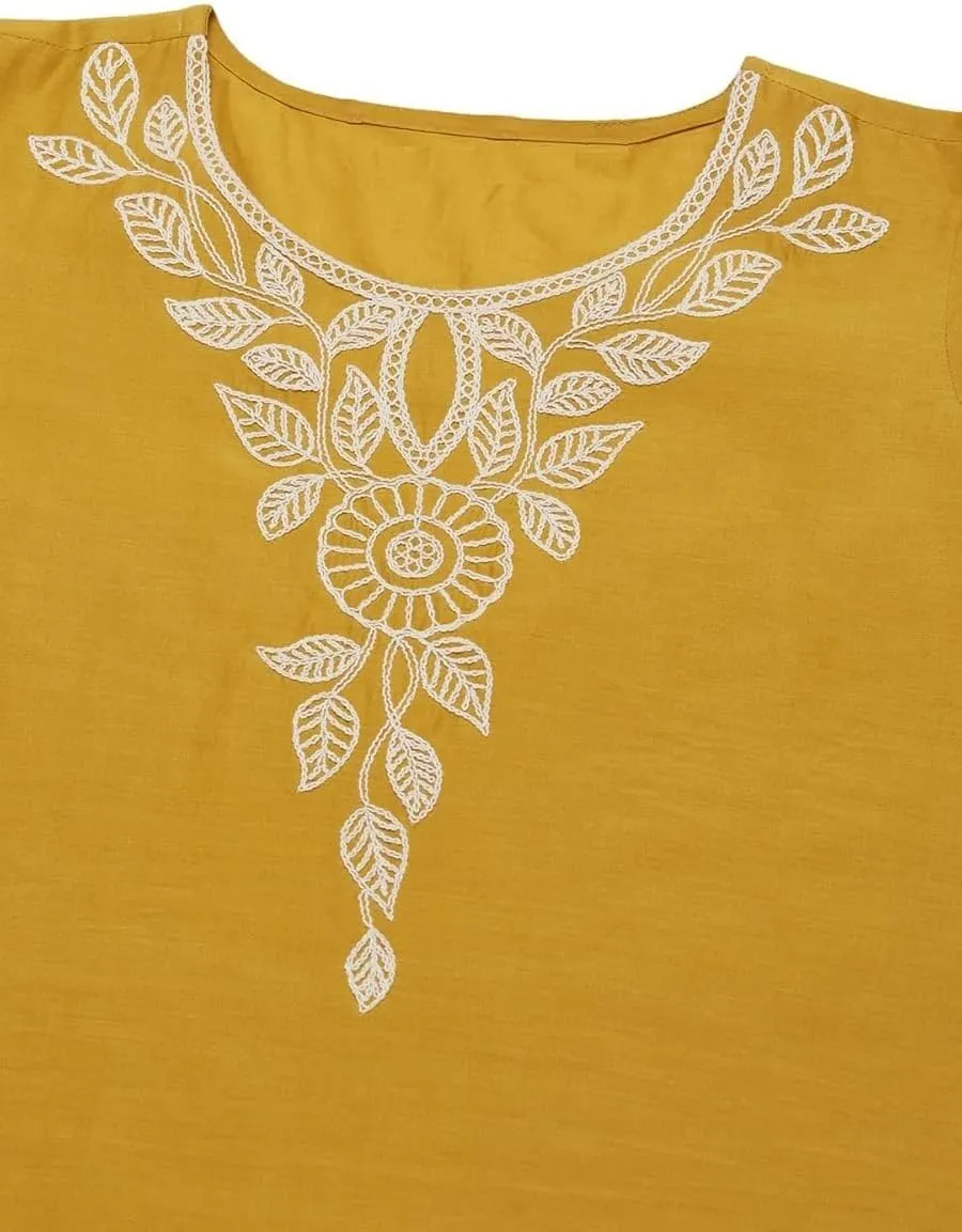 Womens Cord set Pure Cotton Embroidery Work Kurta With Pant Cordset
