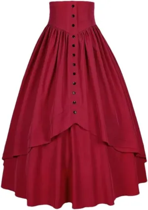 Women's High Waist A-Line Skirt, Retro Fish Tail Midi Skirt. Women Casual Slim Fit Skirt