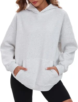 Womens Oversized Hoodies Fleece Sweatshirts Long Sleeve Pullover Winter Fall Outfits Clothes with Pocket