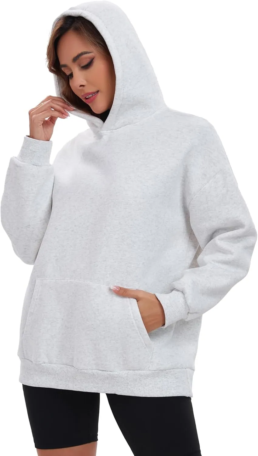 Womens Oversized Hoodies Fleece Sweatshirts Long Sleeve Pullover Winter Fall Outfits Clothes with Pocket