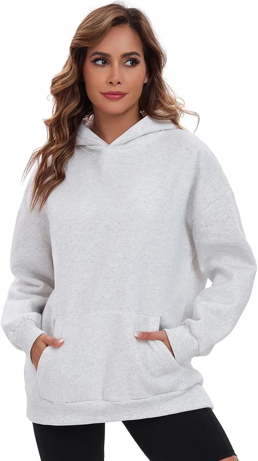 Womens Oversized Hoodies Fleece Sweatshirts Long Sleeve Pullover Winter Fall Outfits Clothes with Pocket