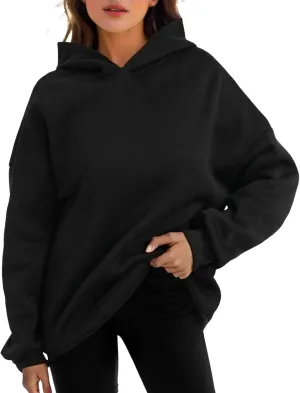 Womens Oversized Sweatshirts Pullover Hoodies Artificial Short Velvet Oversized Hoodies Fleece Hooded Knitted