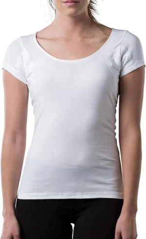 Women's Sweatproof Undershirt | Cotton Scoop Neck | Original Fit | with Sweat Pads