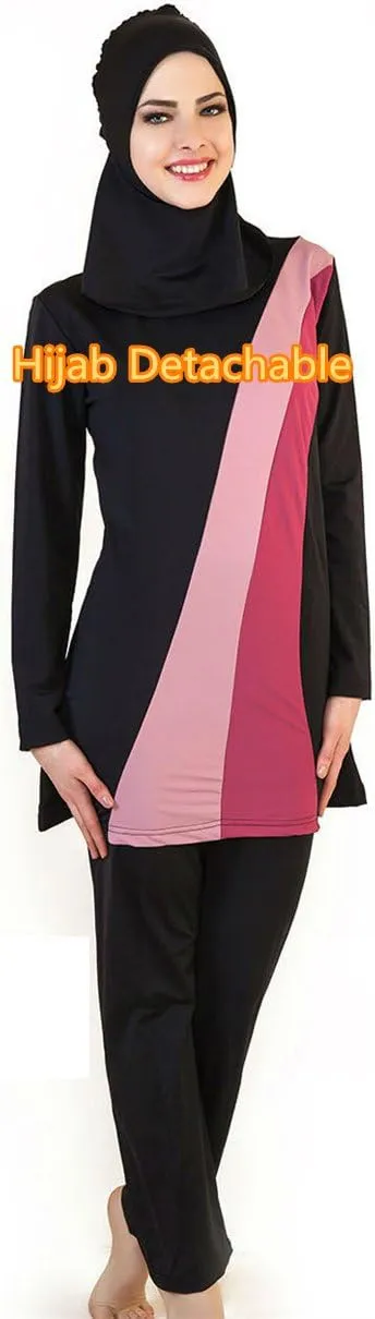 YEESAM Muslim Swimsuits for Women, Long Sleeve Islamic Burkini Modest Swimwear