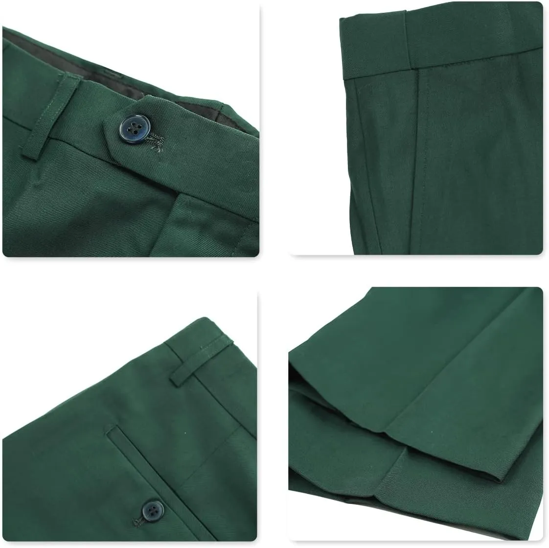 YFFUSHI Men's 3 Piece Suit Set Slim Fit One Button Solid Jacket Vest Pants with Suit Bags